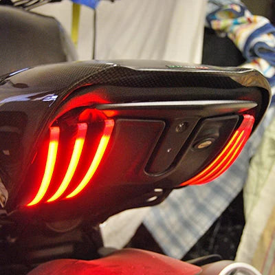 Ducati Diavel Rear Turn Signals for 2010-2019 Models - High Visibility LED Motorcycle Indicators for Night Riding & Safety