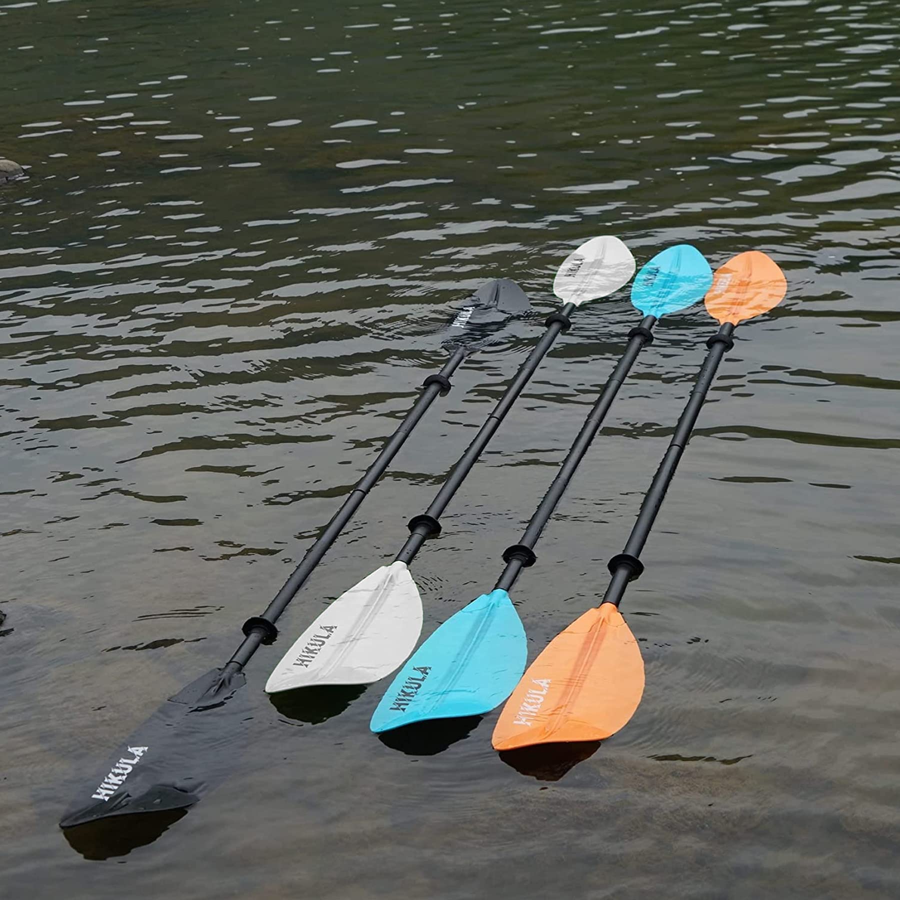 Premium Lightweight Kayak Paddle - 4-Piece Aluminum Shaft with PP Blade (86.6in/220cm & 90.5in/230cm Options) - Floating Design for Kayaking, Canoeing & Water Sports Adventures