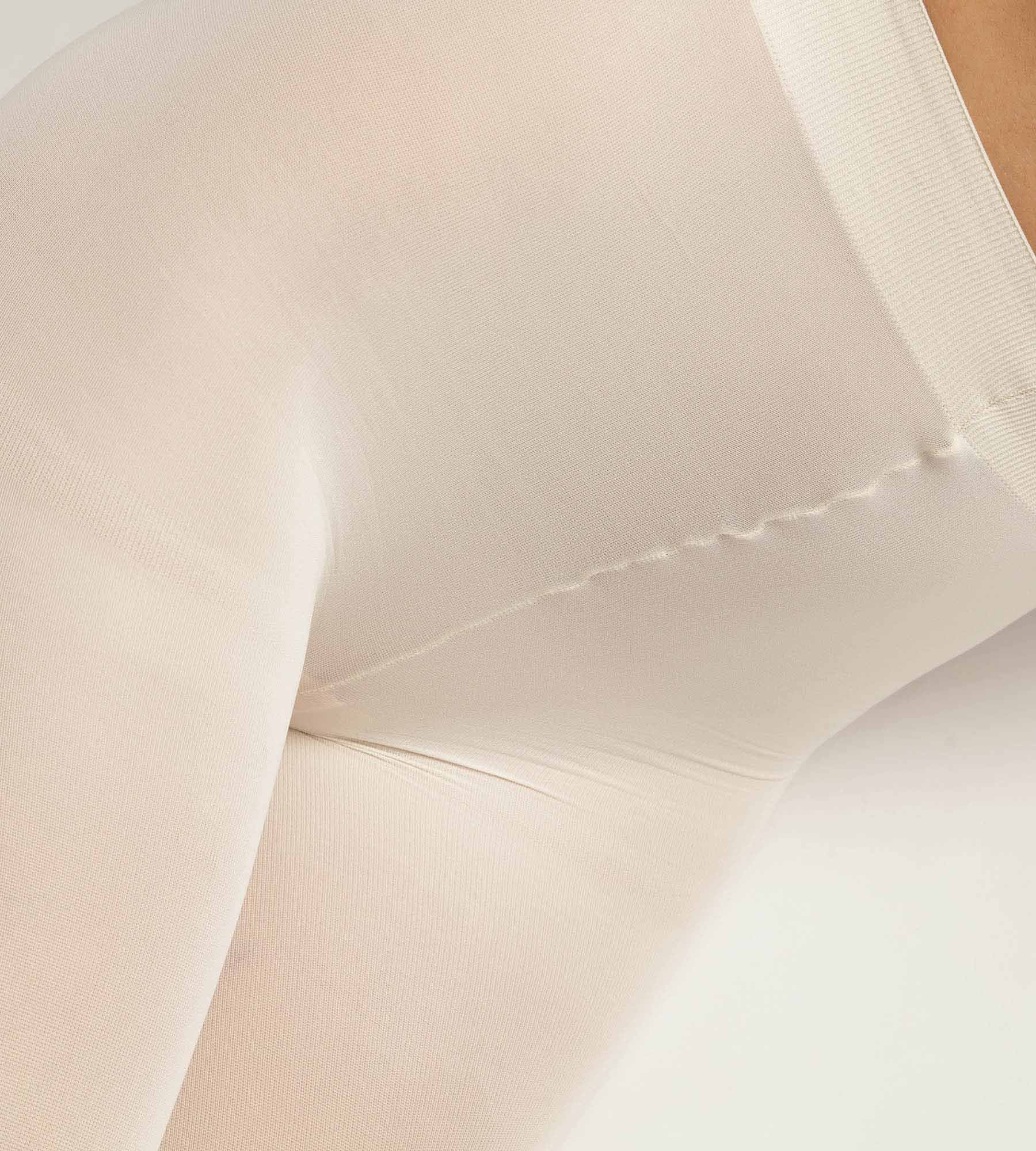 Women's 50D Microfiber Opaque Tights - Soft Velvet Finish White for Everyday Wear & Office Outfits