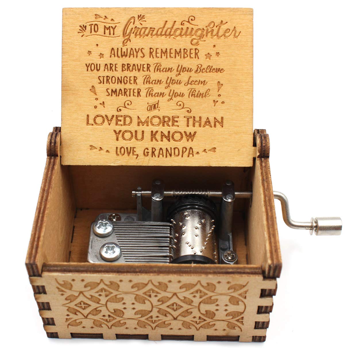 UKEBOBO Wooden Music Box - 'You Are My Sunshine' Handcrafted Musical Gift for Granddaughters, Kids & Grandparents | Perfect for Birthdays, Anniversaries & Special Occasions