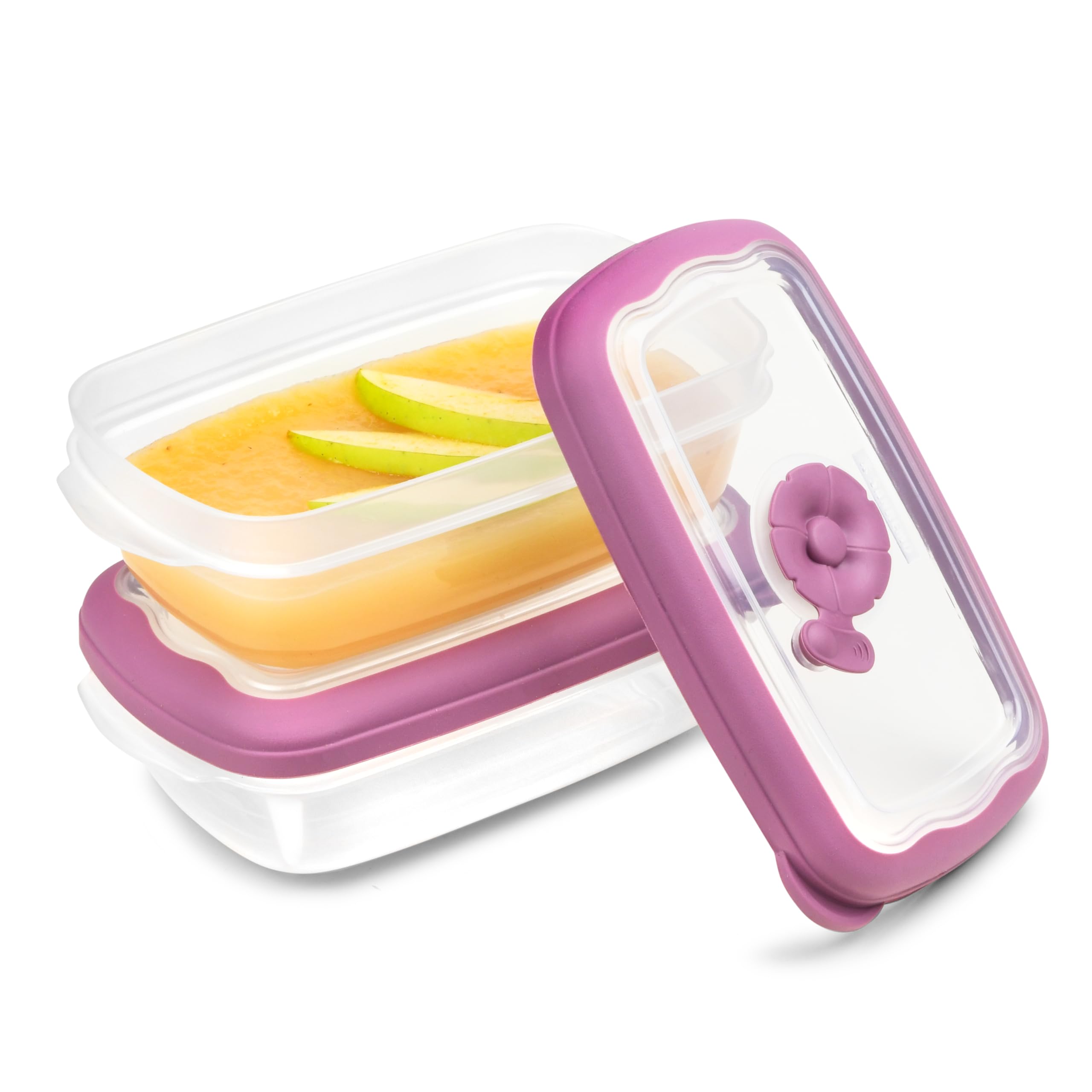 Tribello 8oz Small Microwave & Freezer Safe Food Storage Containers with Airtight Lids - BPA Free Plastic Meal Prep Containers for Leftovers, Lunch, Office & Travel - Dishwasher Safe, 2-Pack (1 Cup Each)