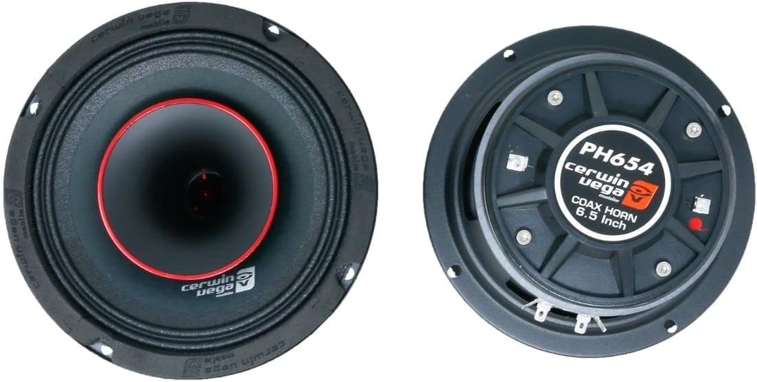 Cerwin Vega PH654 6.5 Inch 300W Full-Range Coaxial Car Speakers 4 Ohm - Premium Sound for Cars, Trucks & SUVs - Perfect for Road Trips, Commuting & Music Lovers
