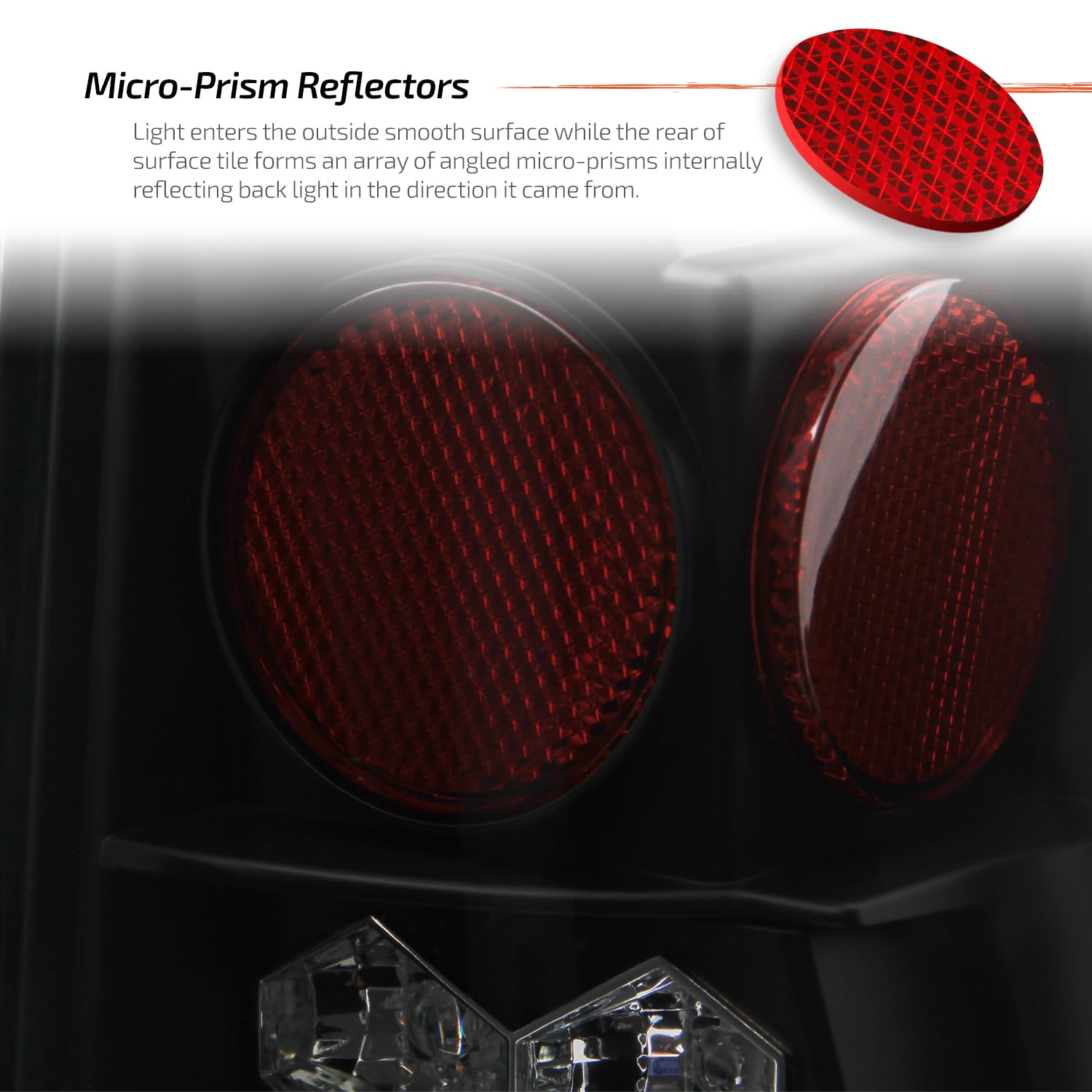 AKKON Black Smoke LED Tail Lights Brake Lamps Pair for 88-98 Chevy C/K Series & GMC Sierra Pickup Trucks - Durable Replacement for Enhanced Visibility and Style (Perfect for Night Driving, Off-Roading, and Custom Truck Upgrades)