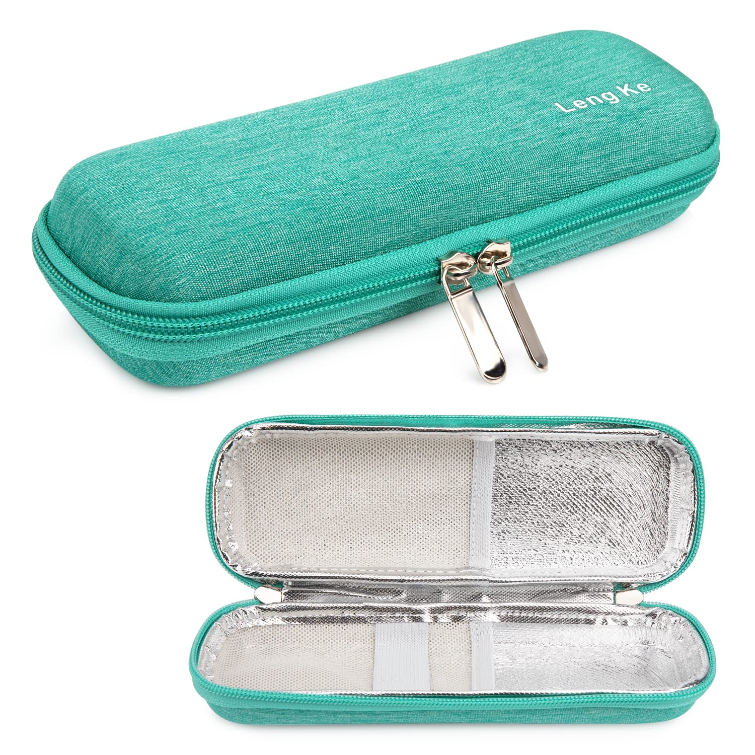YOUSHARES Insulin Cooler Travel Case with 2 Ice Packs - Insulated Diabetic Cooling Bag for Insulin Pens & Supplies (Green) - Perfect for Travel, Work, and Daily Use