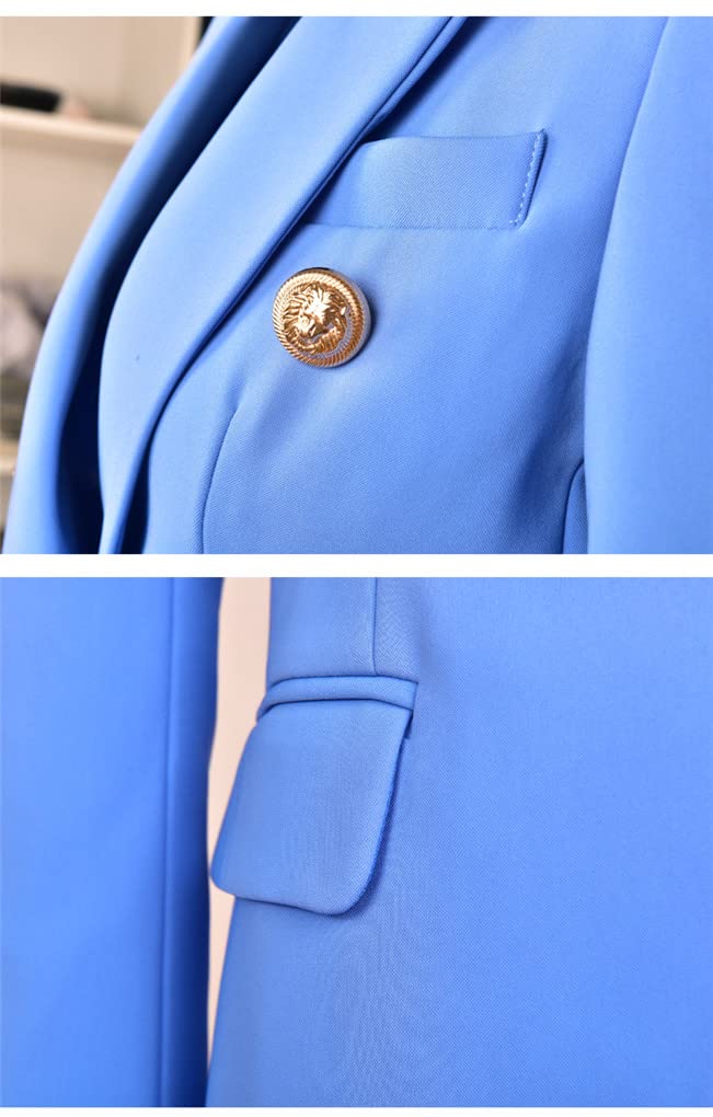 Slim Fit Women's Formal Blazer with Buttons - Office Wear Business Suit Jacket for Autumn & Fall Season - Perfect for Work, Interviews, and Professional Events