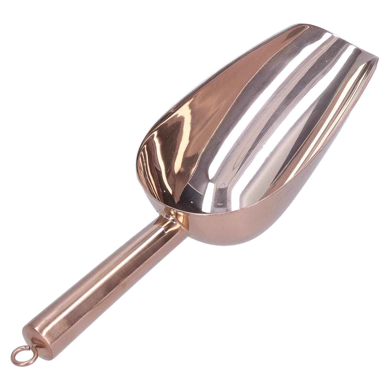 Premium Stainless Steel Ice Scoop - Heavy Duty Bar Spoon for Ice Maker, Freezer, Kitchen, Candy & Flour Scooping - Ideal for Home, Bar & Restaurant Use