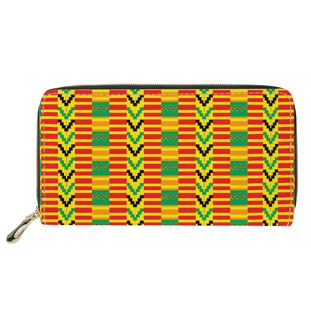 GLUDEAR Women's PU Leather Zip Wallet Clutch - Phone & Card Holder for Daily Use