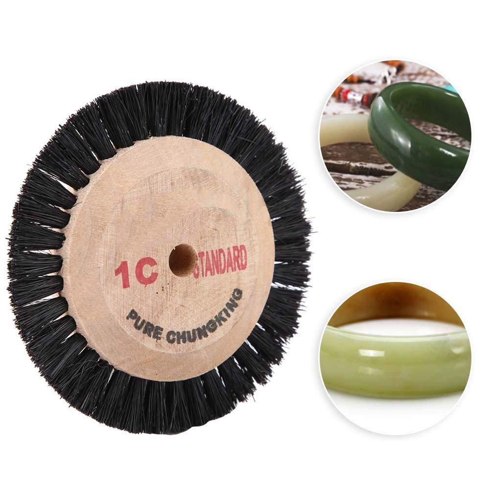 Jadpes Jewelry Polishing Brush Set - Buffing Wheel & Hair Brush for Jewelry Cleaning, Polishing, and Restoration - Perfect for Jewelers, DIY Crafts, and Home Jewelry Care