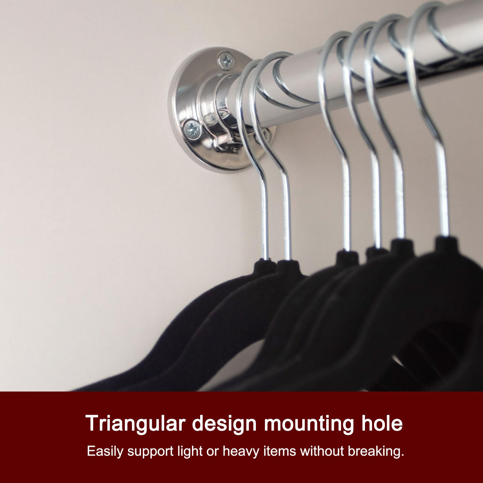 HARFINGTON 4-Pack Stainless Steel Closet Rod Holder Set - 0.91