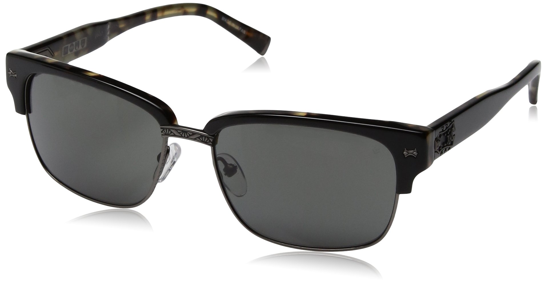 John Varvatos V516 Square Sunglasses for Men - Polarized UV Protection Classic Retro Style - Perfect for Driving, Beach & Outdoor Activities