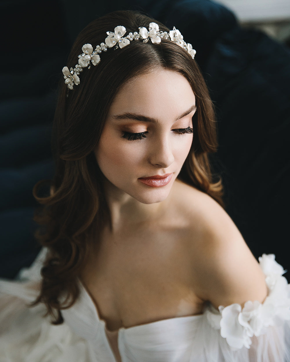Loreen Pearl Headband for Women - Elegant Crystal Hair Accessory for Weddings, Parties & Special Occasions