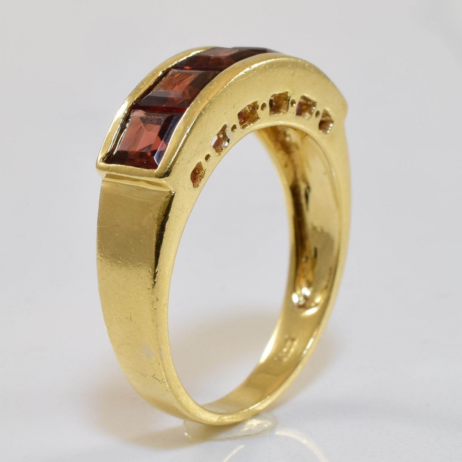 2.00ctw Channel Set Garnet Ring - Size 7.25 | Elegant Birthstone Jewelry for Women | Perfect for Anniversary, Birthday & Valentine's Day Gifts
