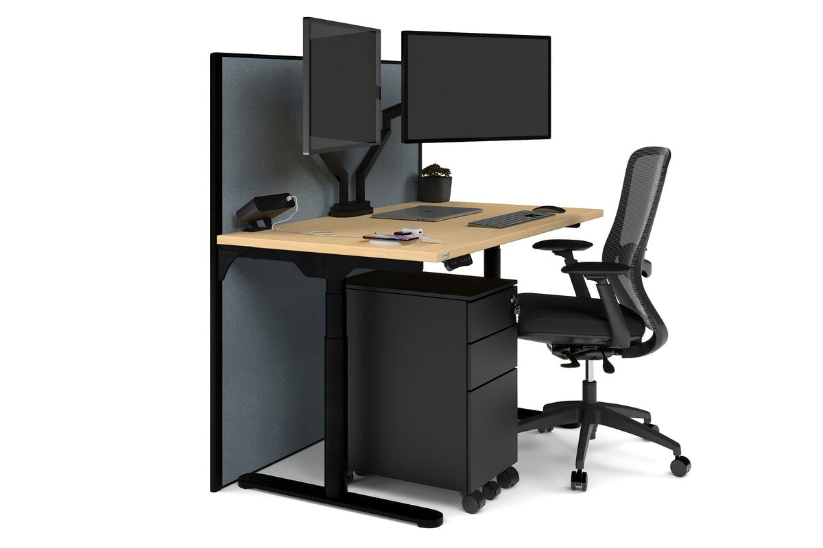 Flexi Premium Height Adjustable Single Workstation [1400L x 700W] - Ergonomic Standing Desk for Home Office, Gaming & Study - Electric Sit Stand Desk with Memory Function