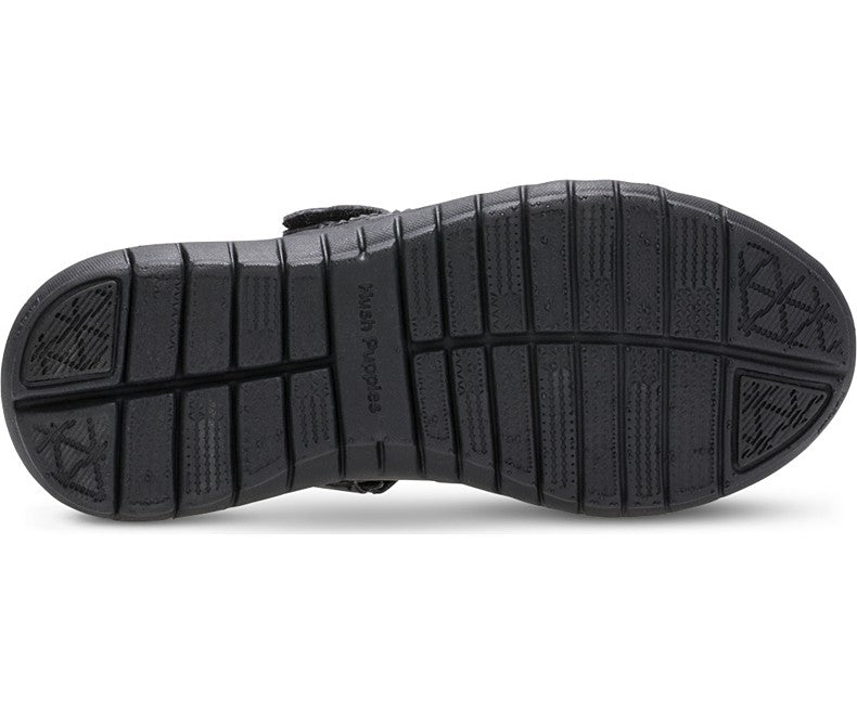 Hush Puppies Women's Black Flote Tricia Mary Jane Shoes - Comfortable & Stylish for Work, Casual Wear & Everyday Use