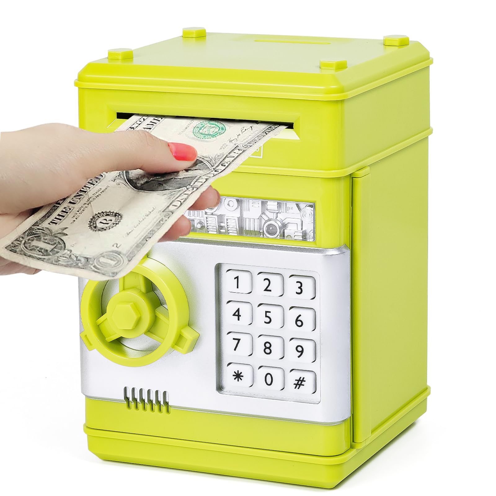 Refasy Electronic Piggy Bank with ATM Function - Digital Coin Money Savings Box for Kids Ages 3-12 - Fun Educational Gift for Boys & Girls - Perfect for Birthday, Christmas & Allowance Saving Goals