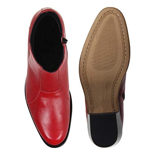 LIBERTYZENO Men's Plain & Snake Print Leather Dress Boots - High Ankle Retro Style for Formal & Casual Wear - Perfect for Easter Gifts, Office, Date Night & Special Occasions