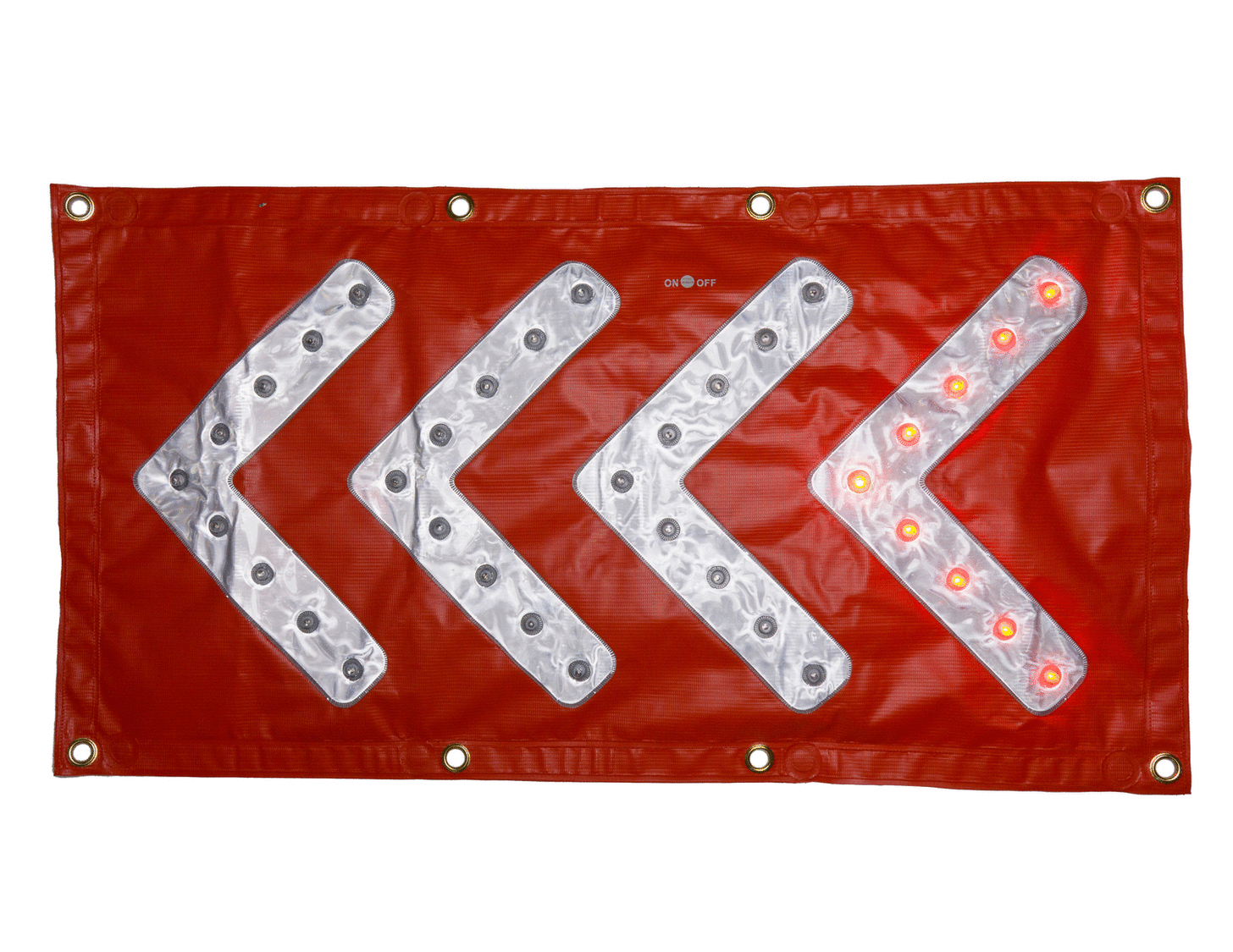 Star Plastic Reflective LED Directional Signage - High Visibility Safety Signs for Warehouses, Parking Lots & Construction Sites