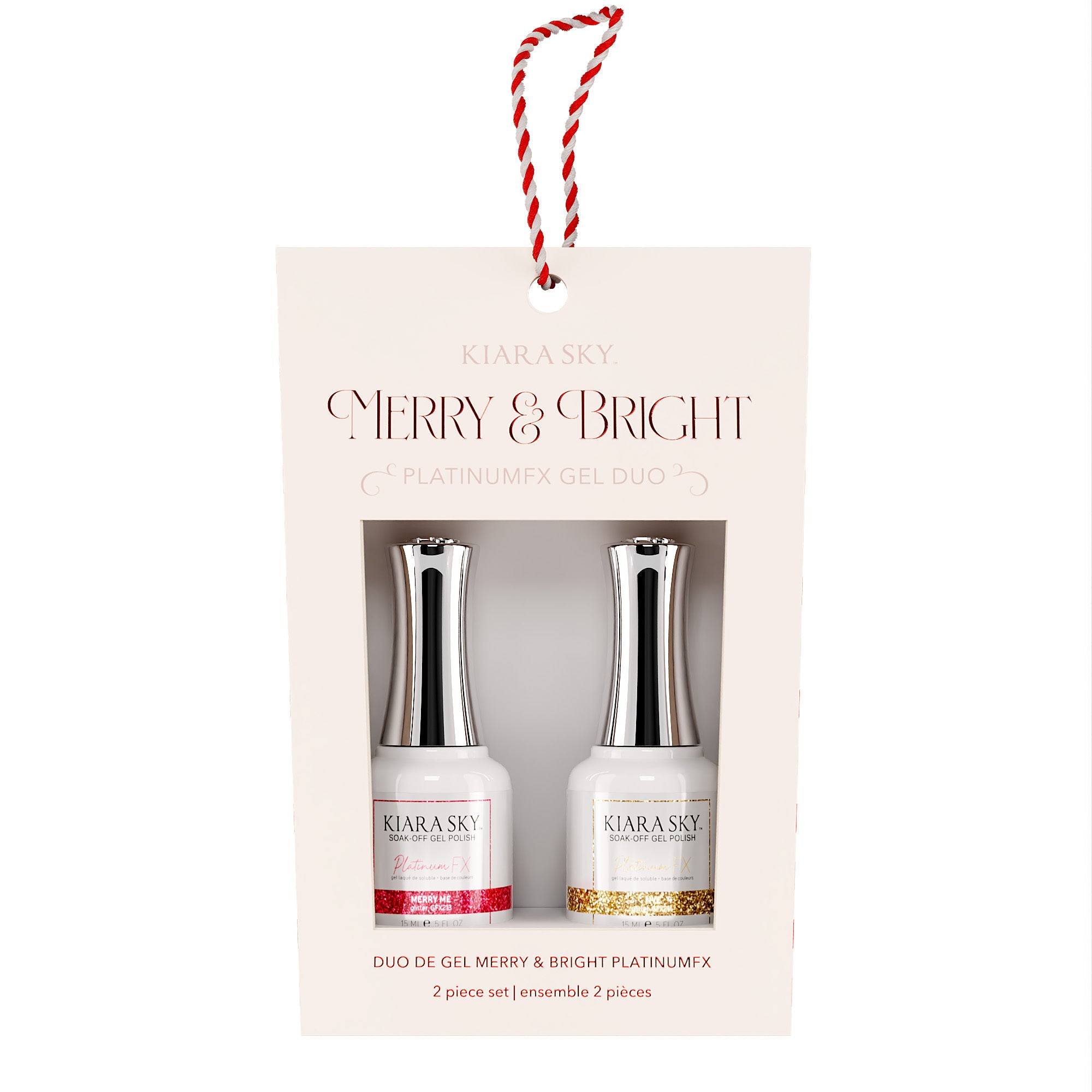 Merry & Bright Duo - Festive Holiday Decor Set for Christmas Tree & Home - Perfect for Holiday Parties & Seasonal Decorations