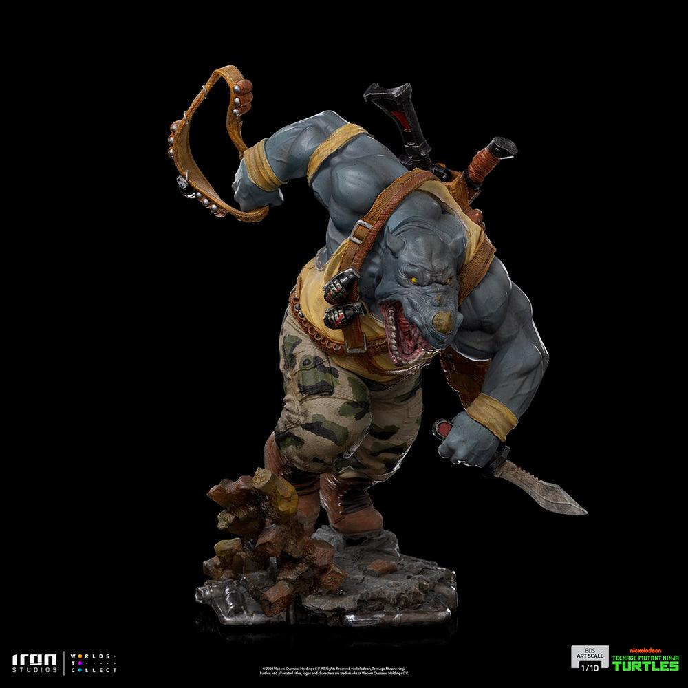 Iron Studios TMNT Rocksteady BDS Art Scale 1/10 Statue - Teenage Mutant Ninja Turtles Collectible for Home & Office Display