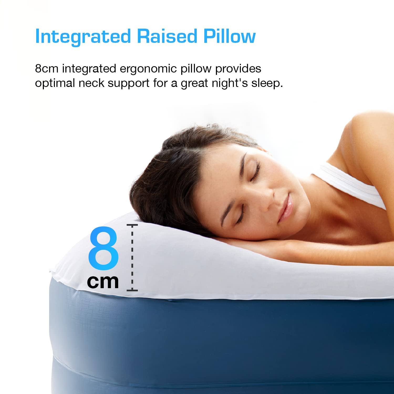 Active Era Premium King Size Air Mattress with Built-in Electric Pump & Integrated Pillow - Inflatable Guest Bed for Home, Camping & Travel Comfort