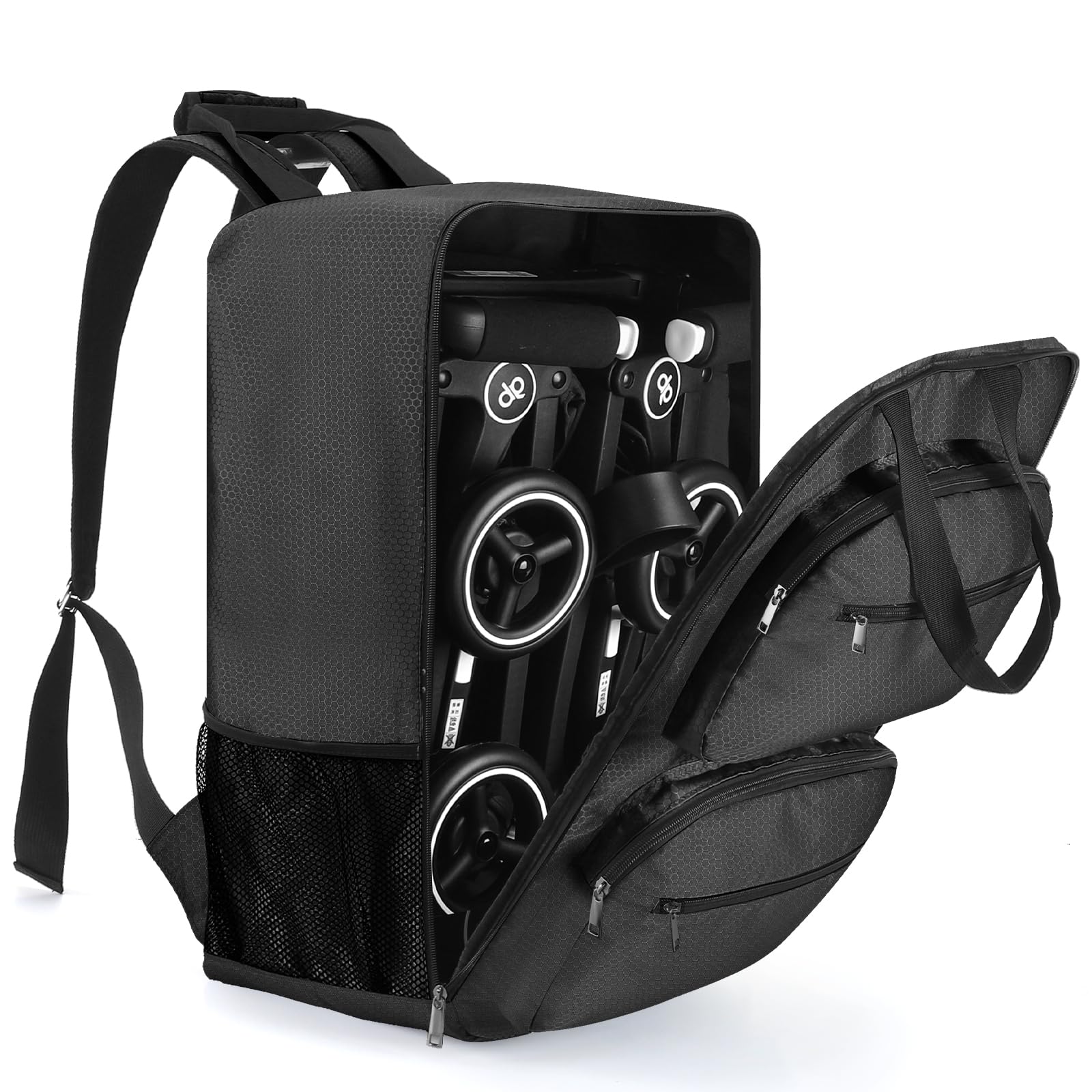 Foldable Stroller Travel Backpack for GB Pockit & Pockit Air Plus - Lightweight Airplane Carry-On Bag for All-Terrain Strollers (Black) | Perfect for Air Travel, Road Trips & Outdoor Adventures
