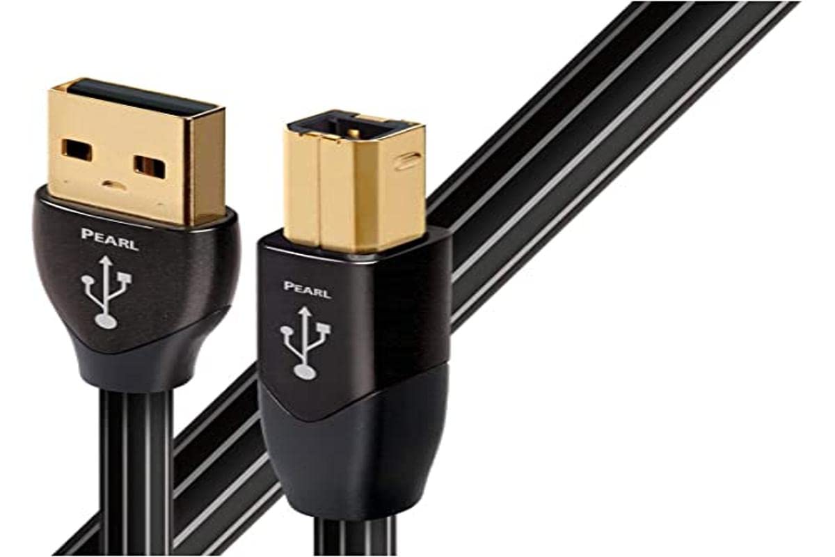 AudioQuest Pearl USB A to B Cable 3m (10ft) - High-Speed USB 2.0 A Male to B Male Cable - Perfect for Audio Interfaces, Printers & Studio Equipment