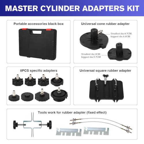 WNZ 5L Brake Bleeder Kit - Professional Master Cylinder Bleeder Tool with Pressure Pump for Car & Motorcycle Maintenance | DIY Brake Fluid Change & Hydraulic System Repair