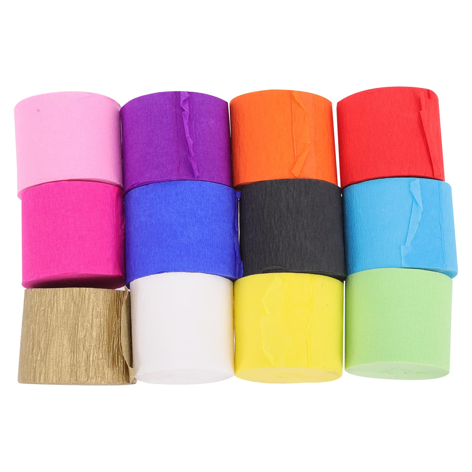 LUOZZY 13 Rolls Crepe Paper Streamers - Colorful Party Decorations for Weddings, Birthdays & Events - Perfect for DIY Backdrops, Ceiling Decor & Party Supplies (Mixed Colors)