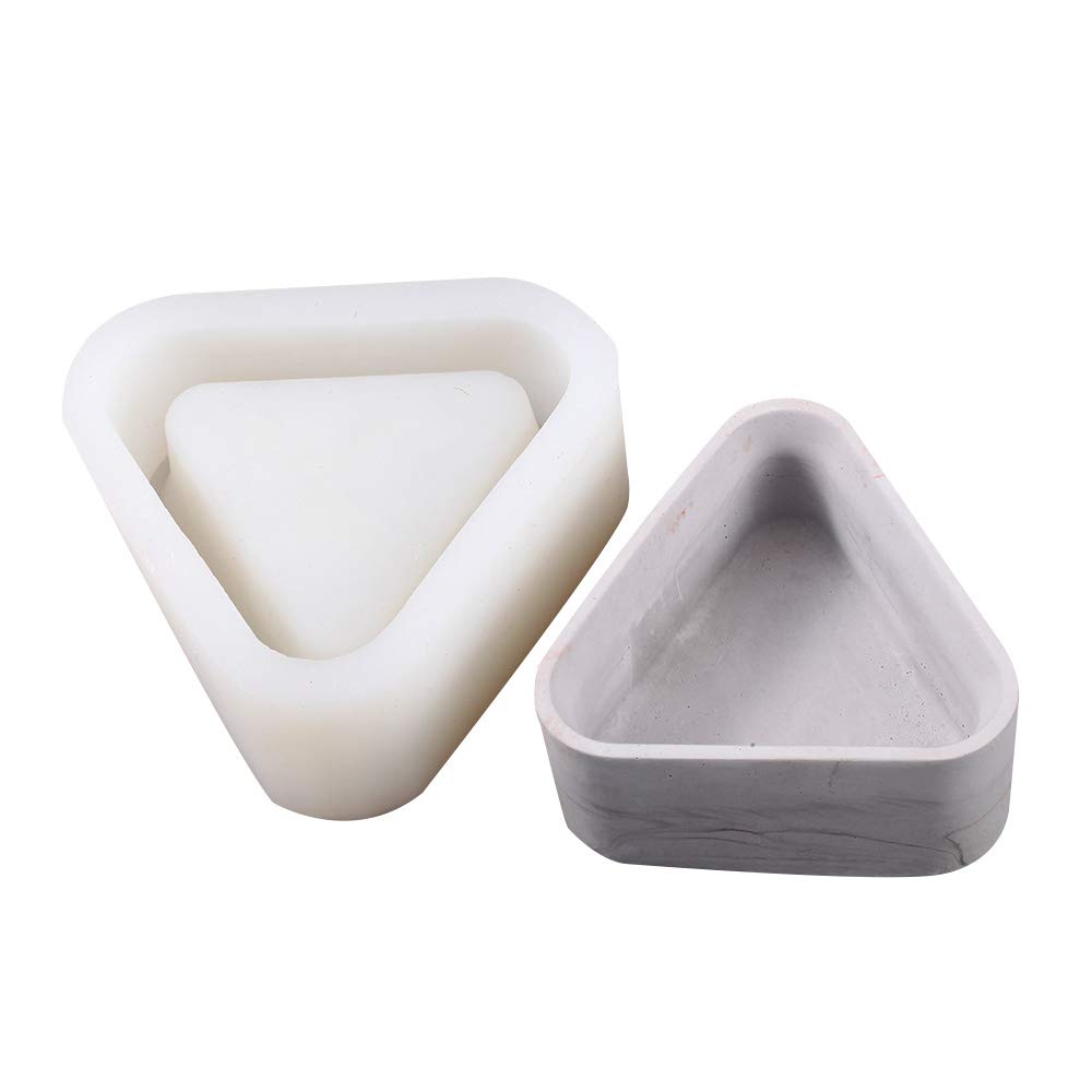Triangle Silicone Planter Mold for Cement Succulent Flower Pots - DIY Handmade Home Decoration Tool for Indoor Plants & Garden Decor