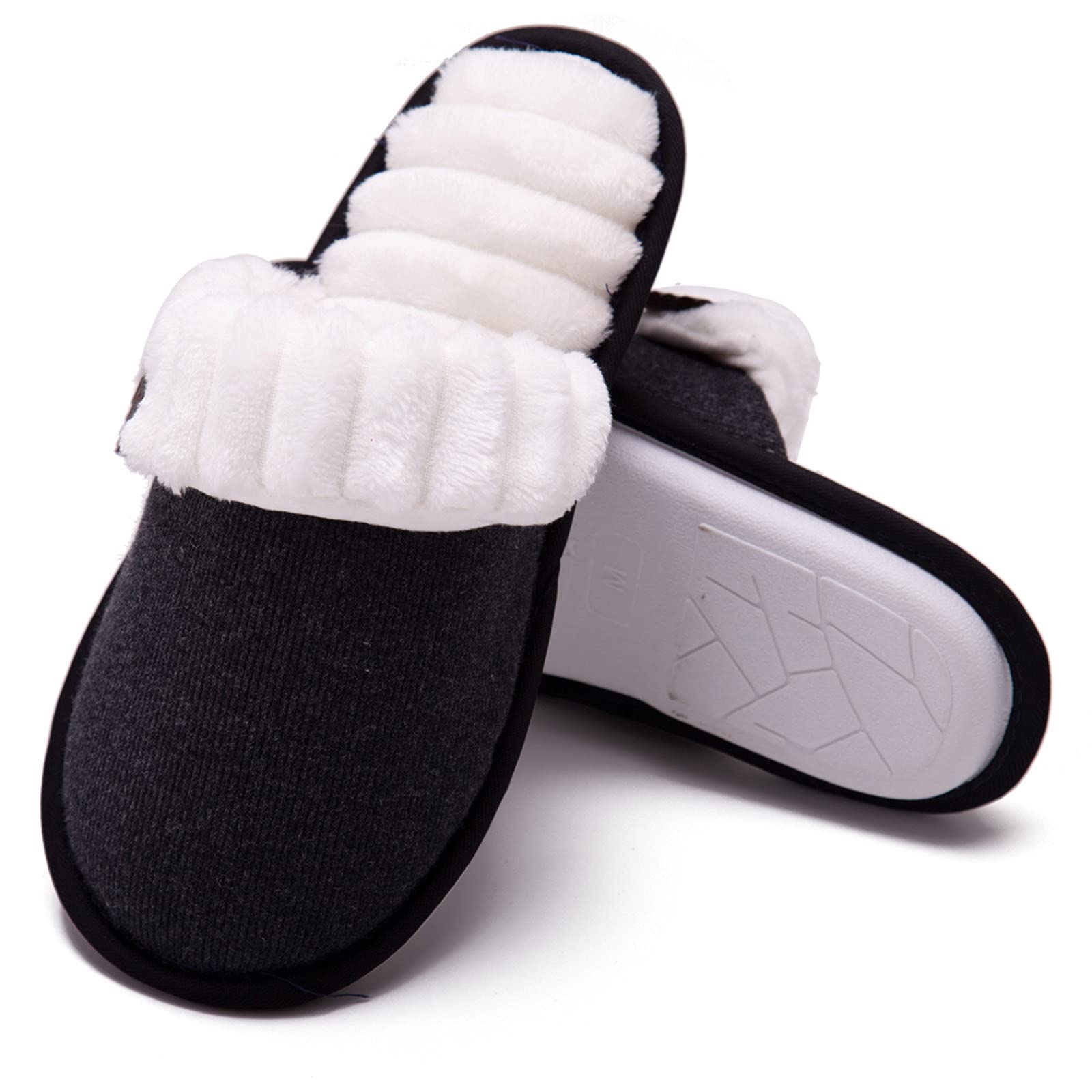 hlysgo Unisex Warm Fuzzy Slippers - Soft Flock Lined Indoor Loafers for Men & Women | Cozy Autumn Winter House Shoes | Perfect for Halloween, Christmas Gifts & Home Comfort