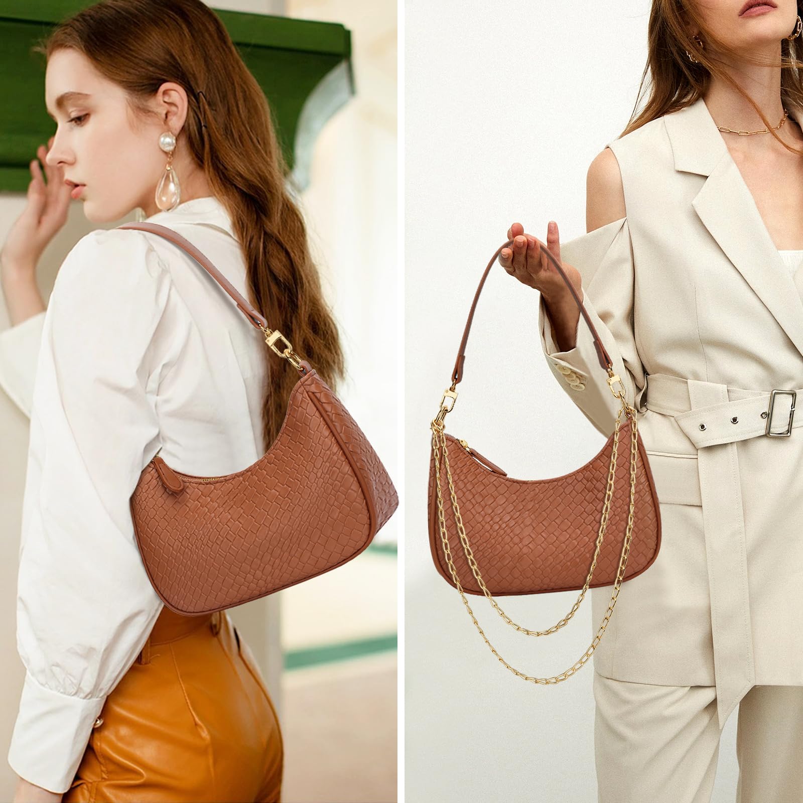 Stylish KKXIU Women's Shoulder Bag - Cute Hobo Purse, Retro Clutch & Underarm Handbag for Everyday Use, Work & Travel Accessories