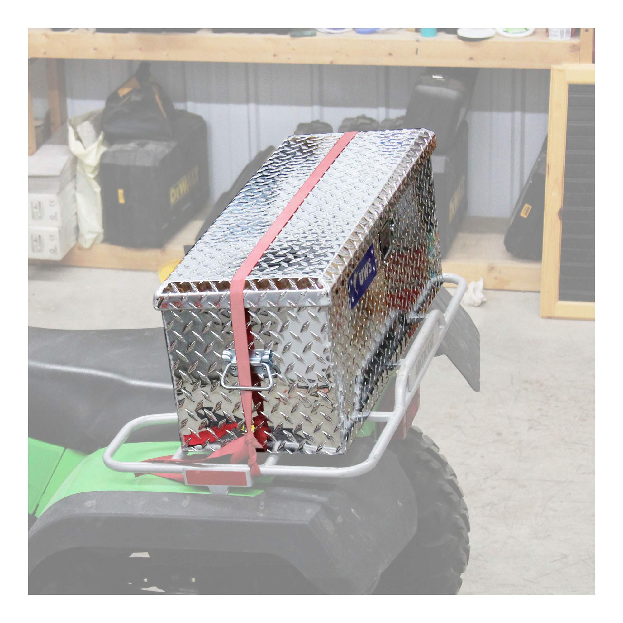 UWS EC20001 32-Inch Heavy-Wall Aluminum ATV Storage Box with RigidCore Lid - Black | Waterproof Cargo Carrier for ATV, UTV, Side by Side & Off-Road Vehicles | Perfect for Camping, Hunting & Outdoor Adventures