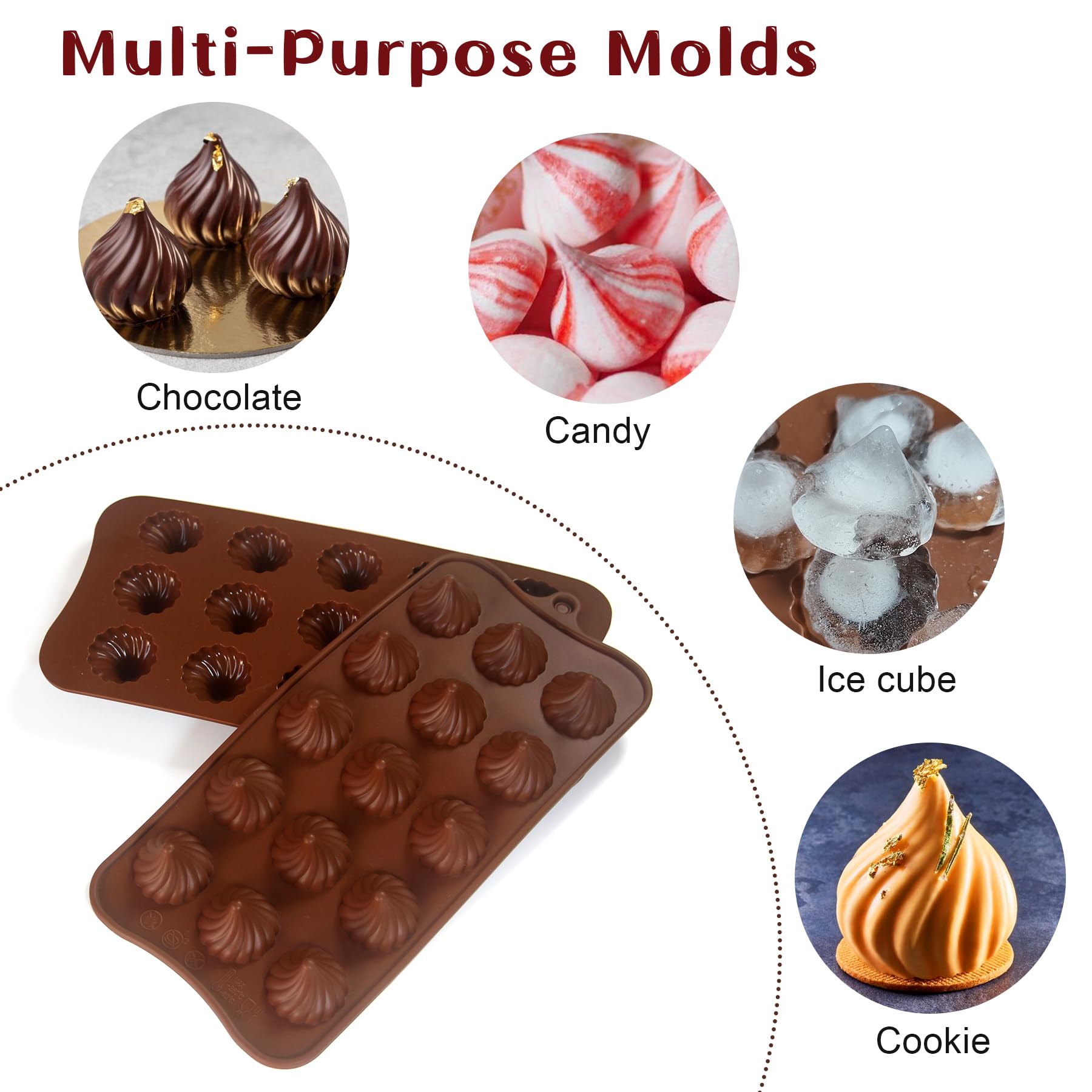 Premium Silicone Chocolate Molds for Easter Candy Making - 2-Pack Reusable Candy Molds for Handmade Chocolates, Gummies & DIY Treats - Perfect for Holiday Baking, Party Favors & Gift Making