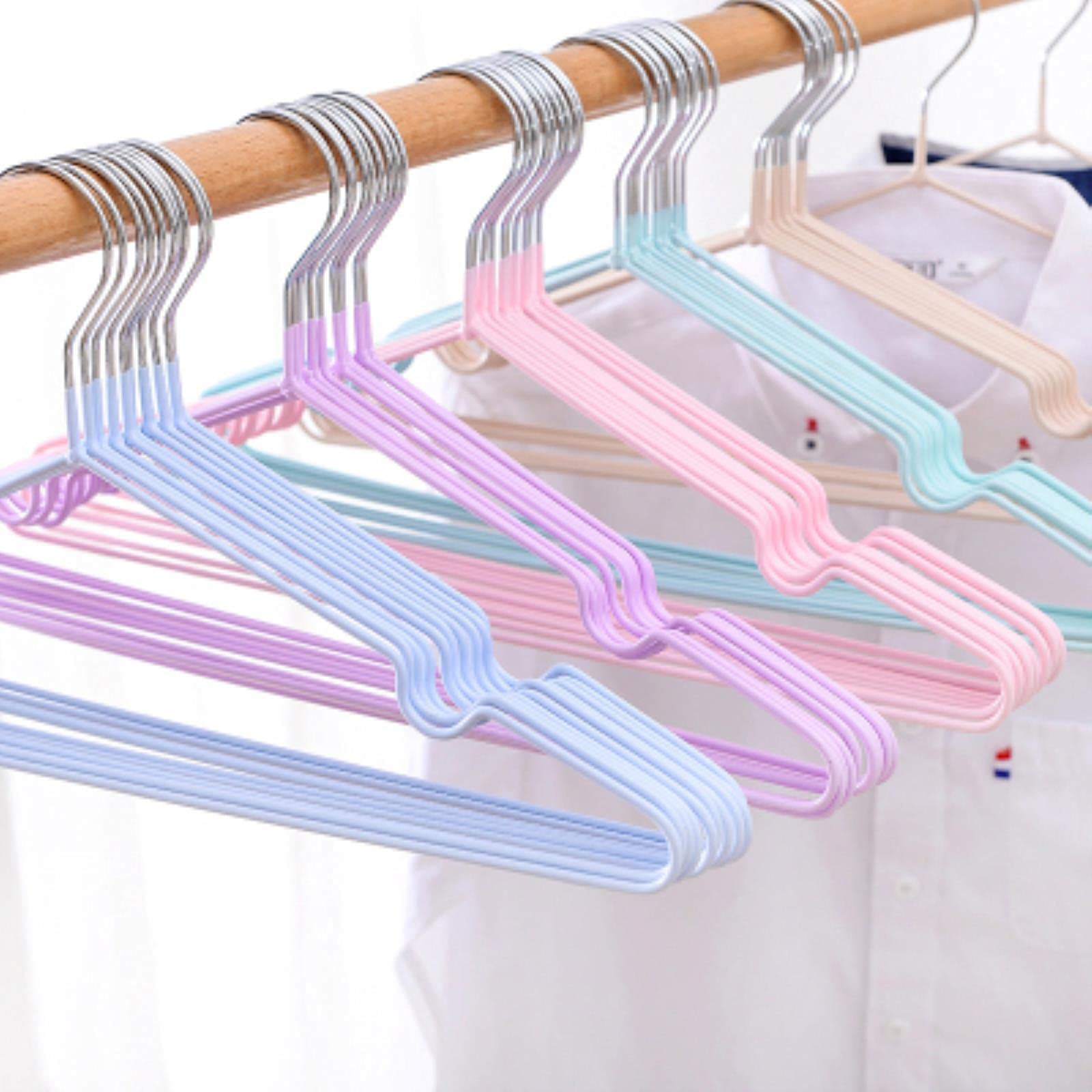 Anti-Deformation Aluminum Alloy Clothes Hanger - Heavy Duty Wardrobe Organizer for Dresses, Skirts, Towels & Clothing Storage | Perfect for Closet Organization & Laundry Room