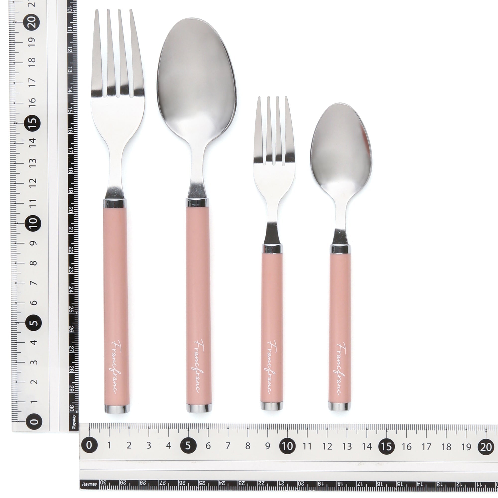8-Piece Pink Cutlery Set with Custom Logo - Perfect for Weddings, Parties, and Home Dining