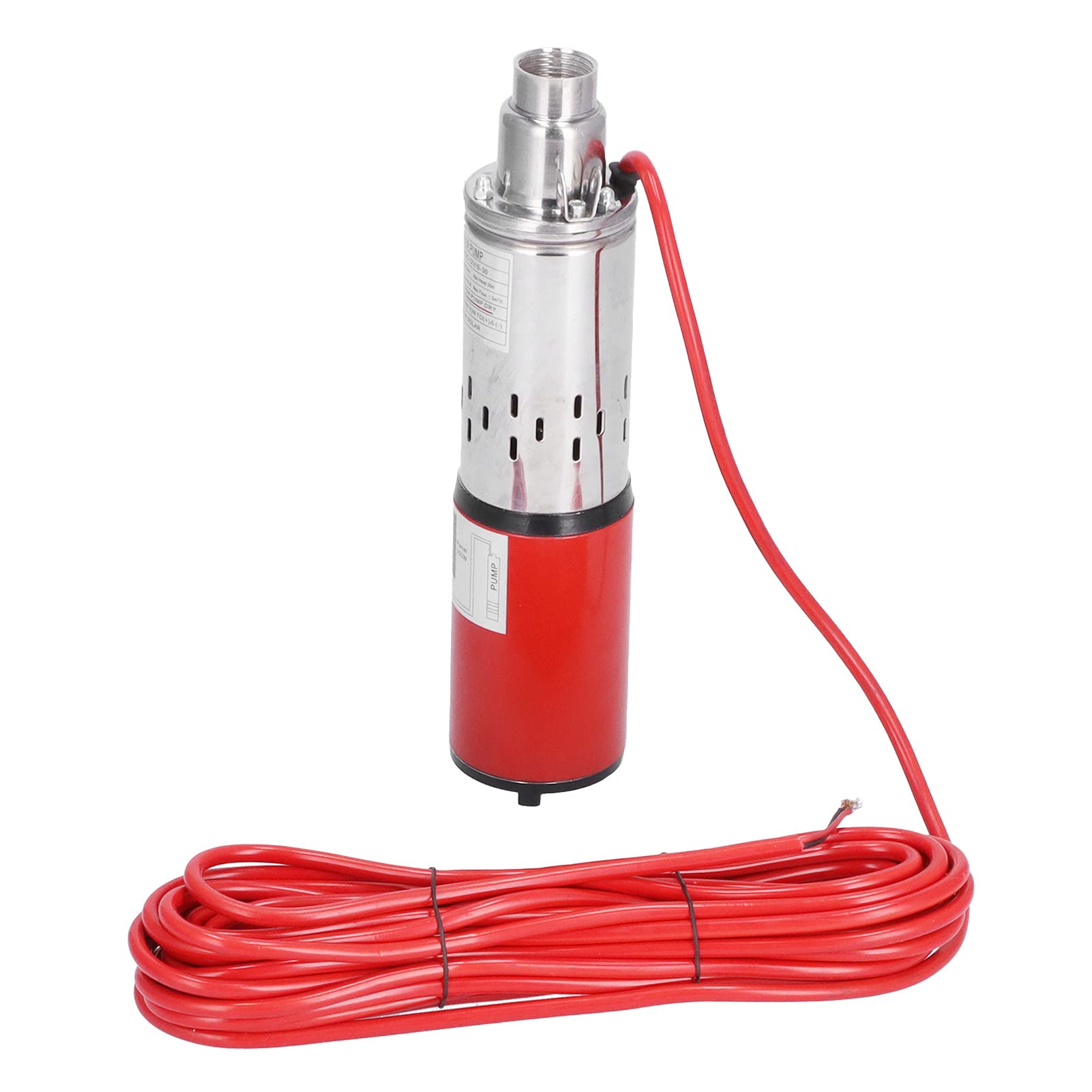 FTVOGUE DC12V 10A Solar Deep Well Submersible Pump - 120W High Lift Screw Water Pump for Fishing Boats, Fish Ponds & Agricultural Irrigation | Durable & Energy Efficient | Perfect for Off-Grid Water Supply, Garden Irrigation & Livestock Watering