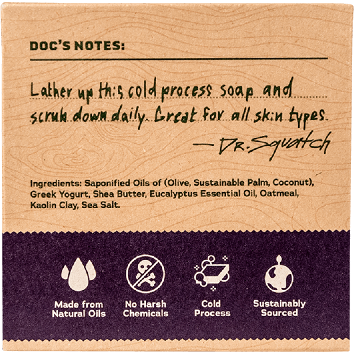Dr. Squatch Natural Eucalyptus Yogurt Bar Soap for Men - Moisturizing & Refreshing Body Wash with Essential Oils - Perfect for Shower, Gym & Travel