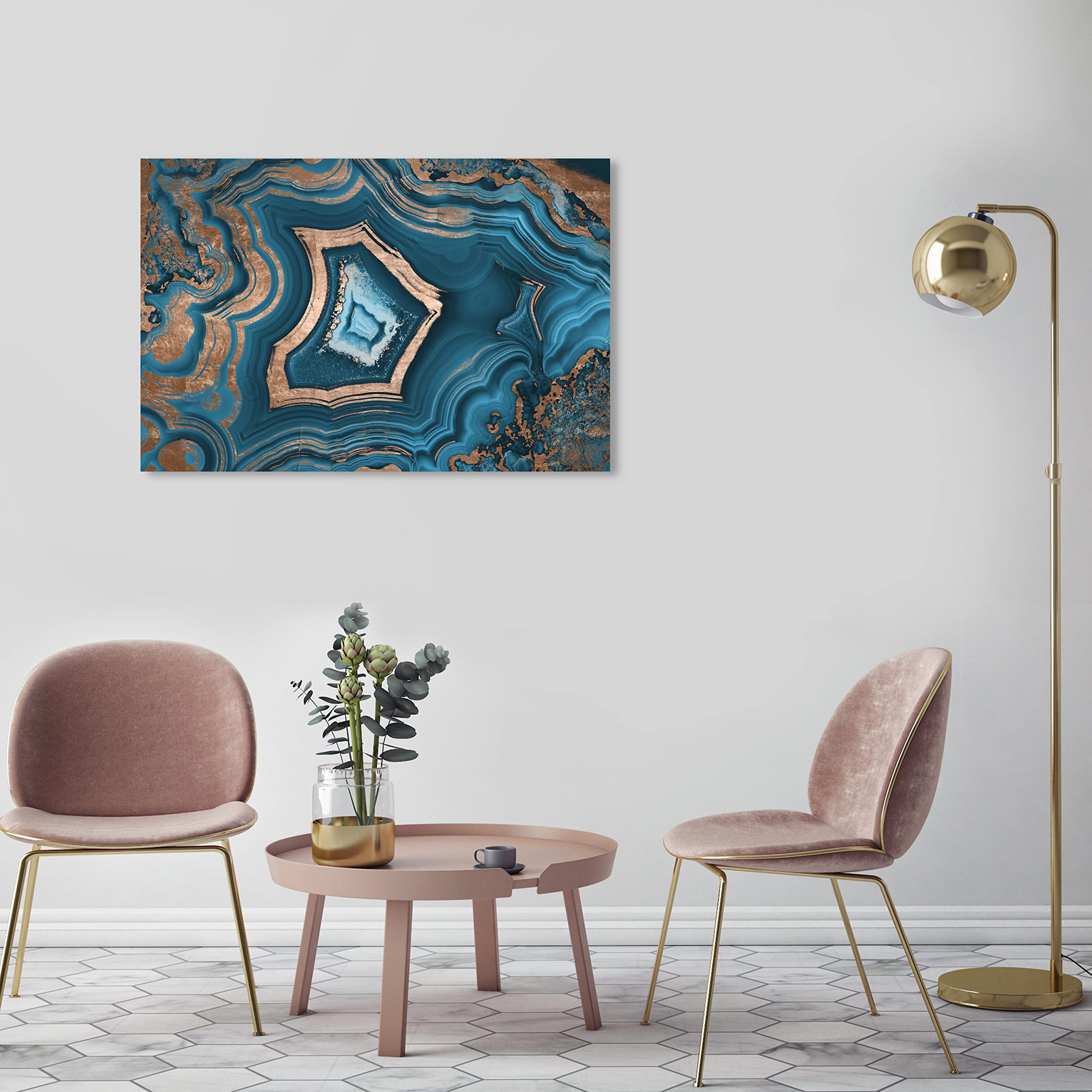 Abstract Wall Art Canvas Print 'Dreaming About You Geode' - Modern Home Decor for Living Room, Bedroom & Office