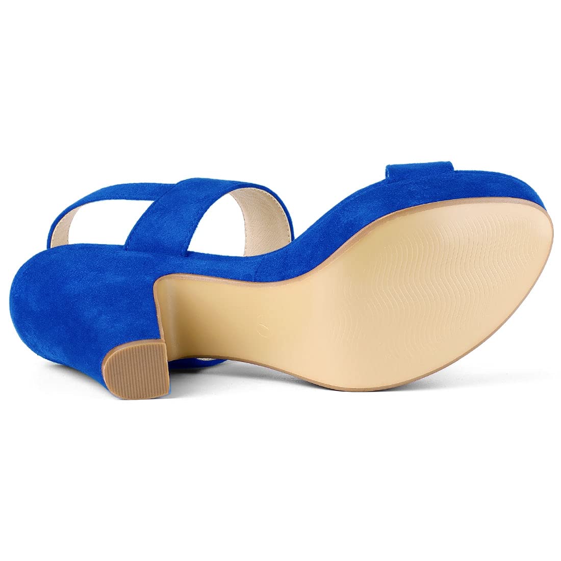 Allegra K Women's Chunky High Heel Slingback Platform Sandals - Comfortable & Stylish Dress Shoes for Parties, Weddings & Night Out