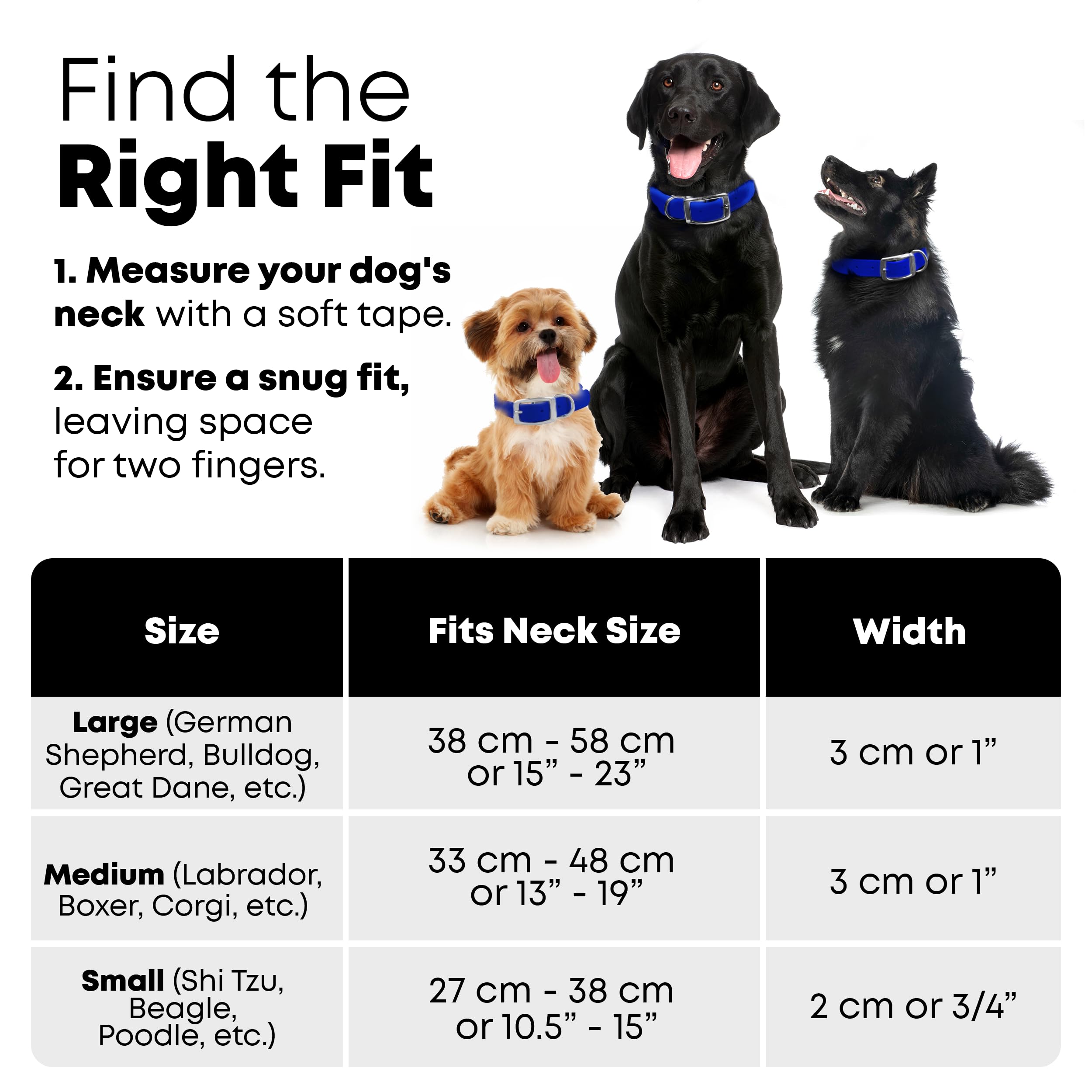 Regal Dog Products Large Blue Reflective Dog Collar and Leash Set - Waterproof Biothane Dog Collar with Heavy Duty Double Buckle, D Ring & 5ft Leash - Perfect for Medium & Large Dogs - Ideal for Night Walks, Hiking, and Outdoor Adventures