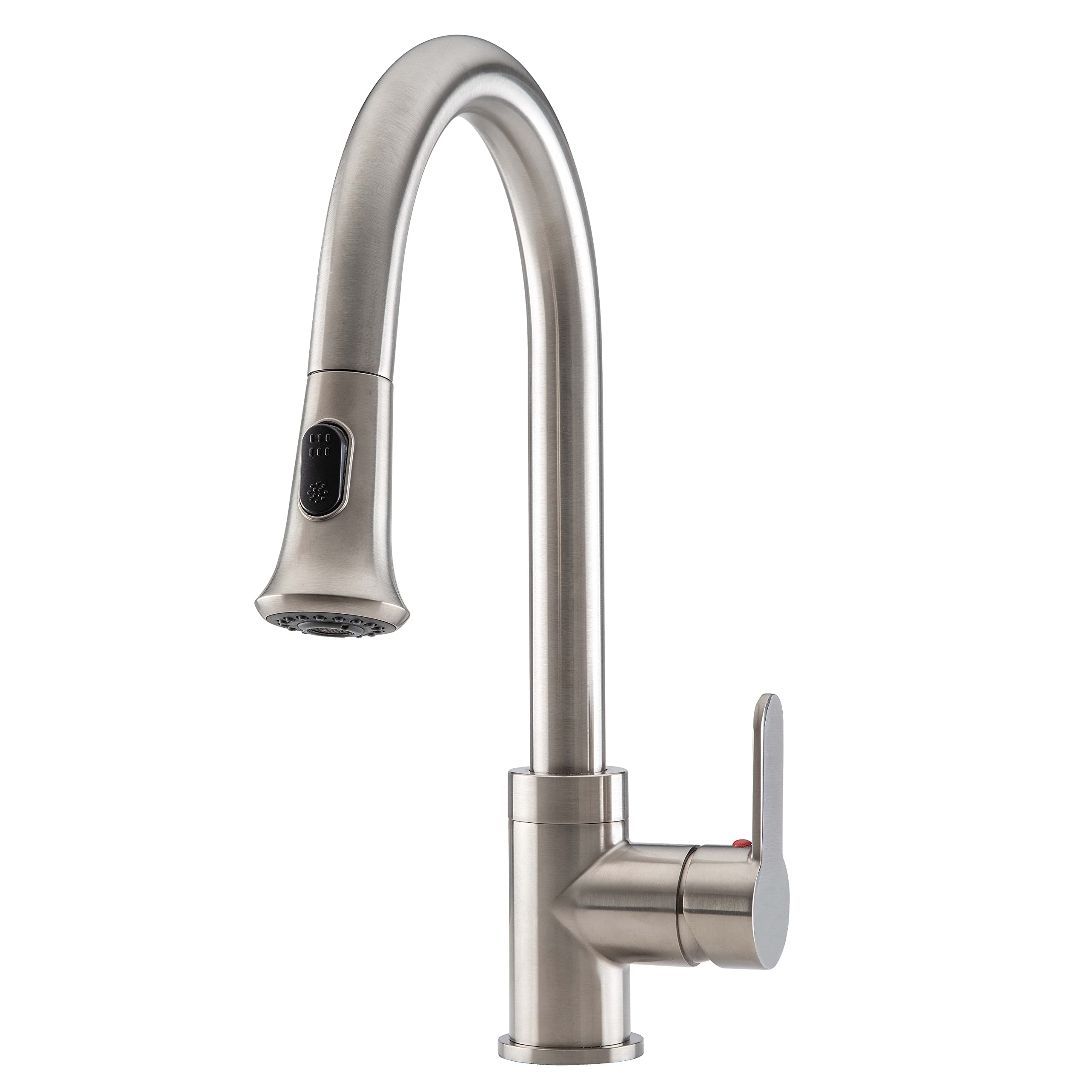 Ancona AN-4376 Rivella Pull-Down Single Handle Dual Spray Kitchen Faucet in Brushed Nickel - Perfect for Modern Kitchens & Easy Dishwashing