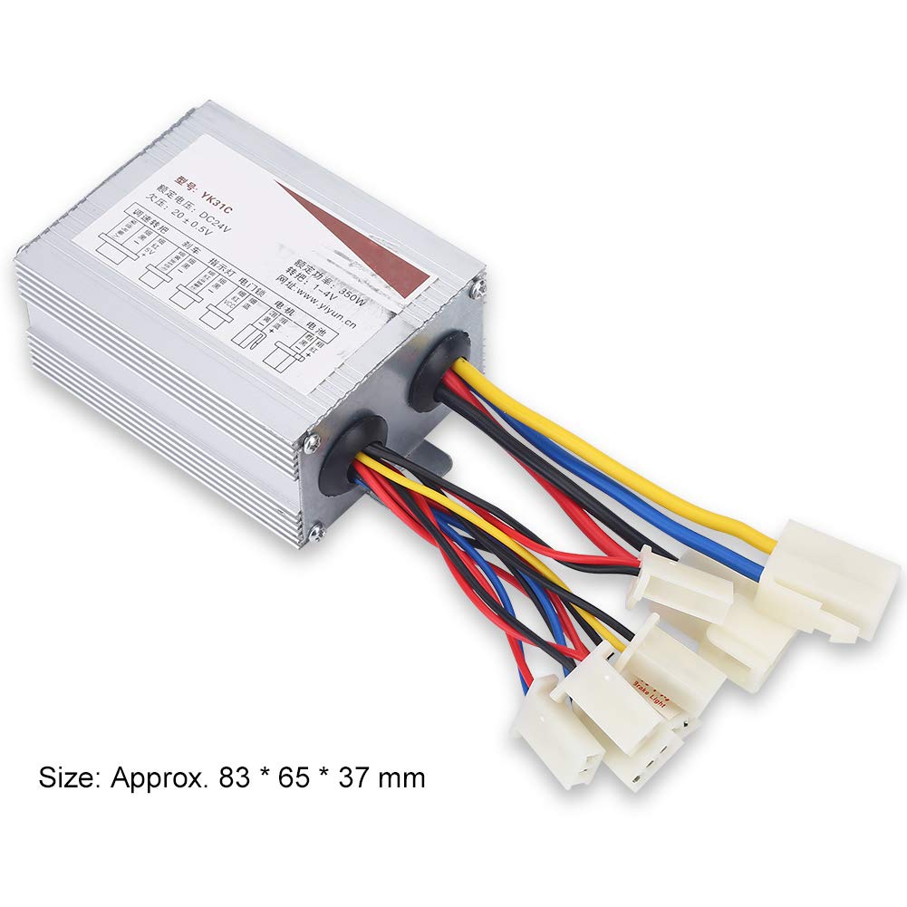24V 350W Brushed Motor Controller - Sensitive & Stable Speed Controller Replacement for Electric Bikes & Scooters - Perfect for Commuting, Off-Road Adventures & DIY E-Vehicle Projects
