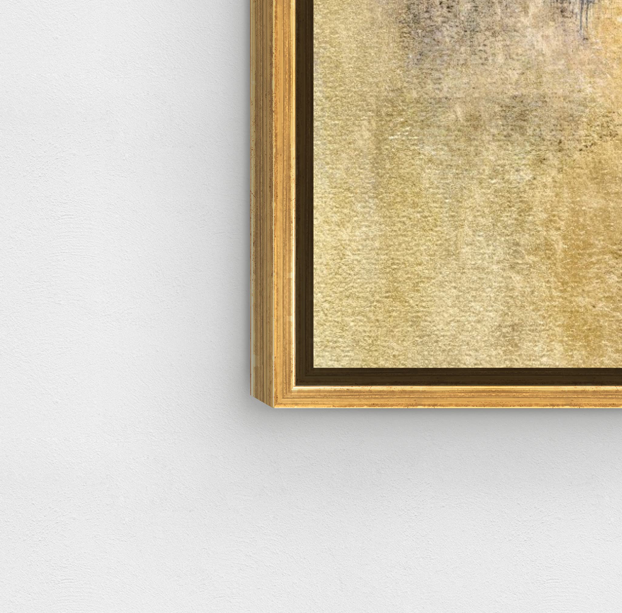 Oliver Gal Artist Co. Abstract Framed Wall Art - 'Stars at Midnight' Blue & Gold Canvas Print (45