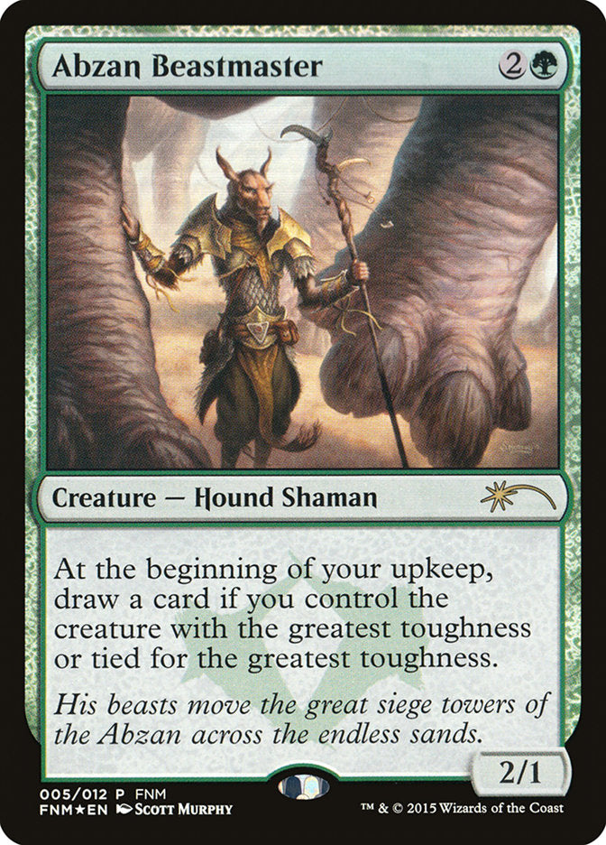 Abzan Beastmaster - Friday Night Magic 2015 MTG Card - Perfect for Commander Decks & Magic: The Gathering Tournaments