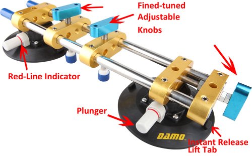 DAMO 6-Inch Seam Setter Tool for Countertop Installation - Professional Seam Joining & Leveling Kit for Granite, Marble & Quartz Countertops - Perfect for Kitchen Remodeling & DIY Home Improvement Projects
