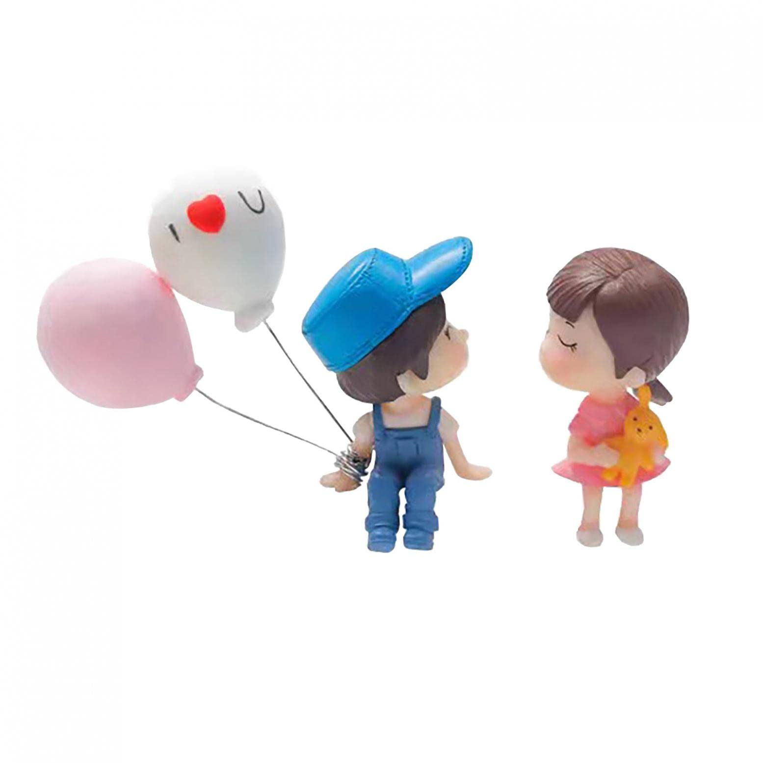EMIKI Couple Cartoon Car Dashboard Decorations - Cute Resin Boy & Girl Kissing Ornament for Car, Home & Office - Perfect Birthday Gift for Couples & Car Lovers - Great for Valentine's Day, Anniversaries & Romantic Surprises