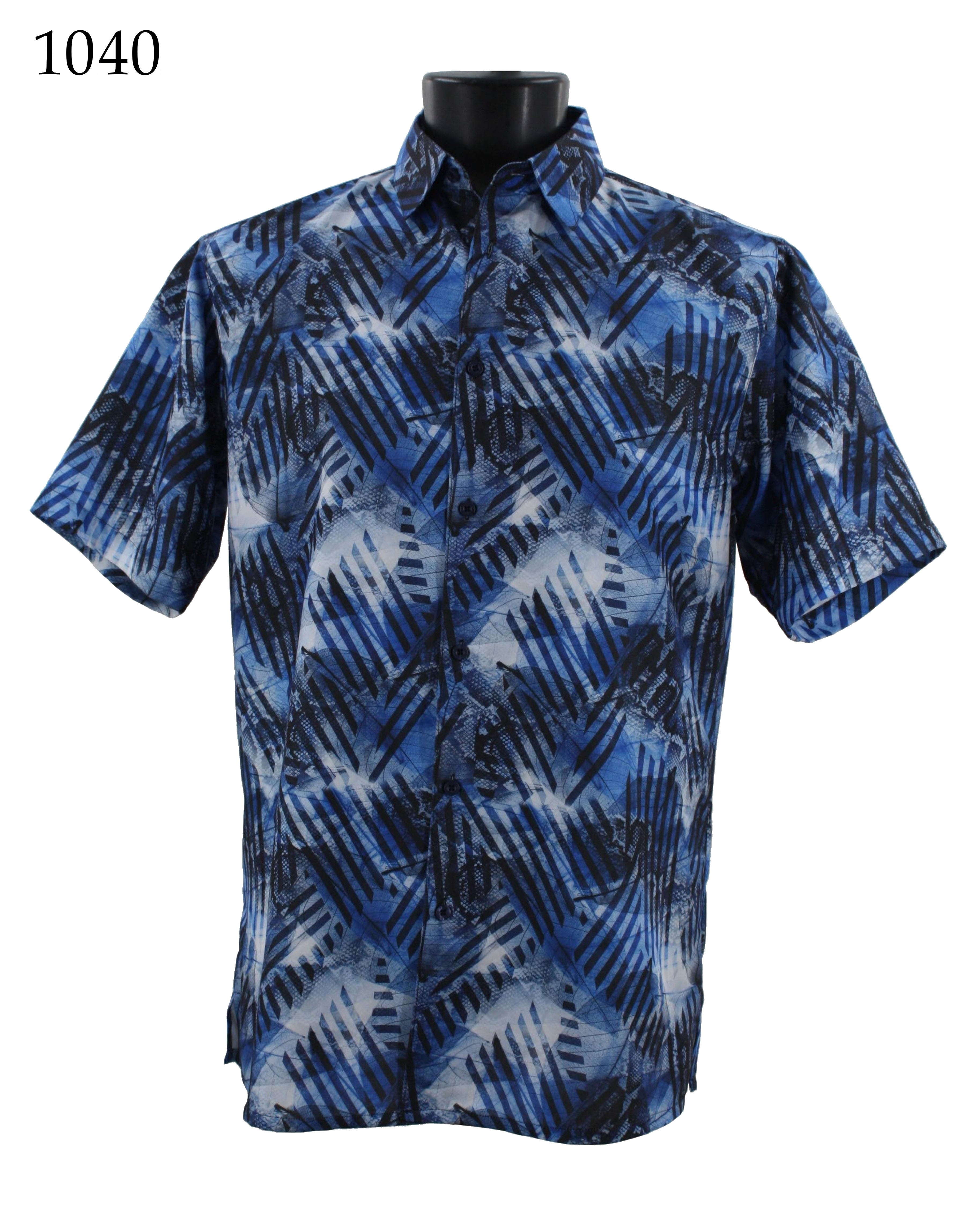Bassiri Men's Casual Short Sleeve Shirt 1040 - Breathable Cotton Comfort Fit for Summer, Outdoor Activities & Business Casual Wear