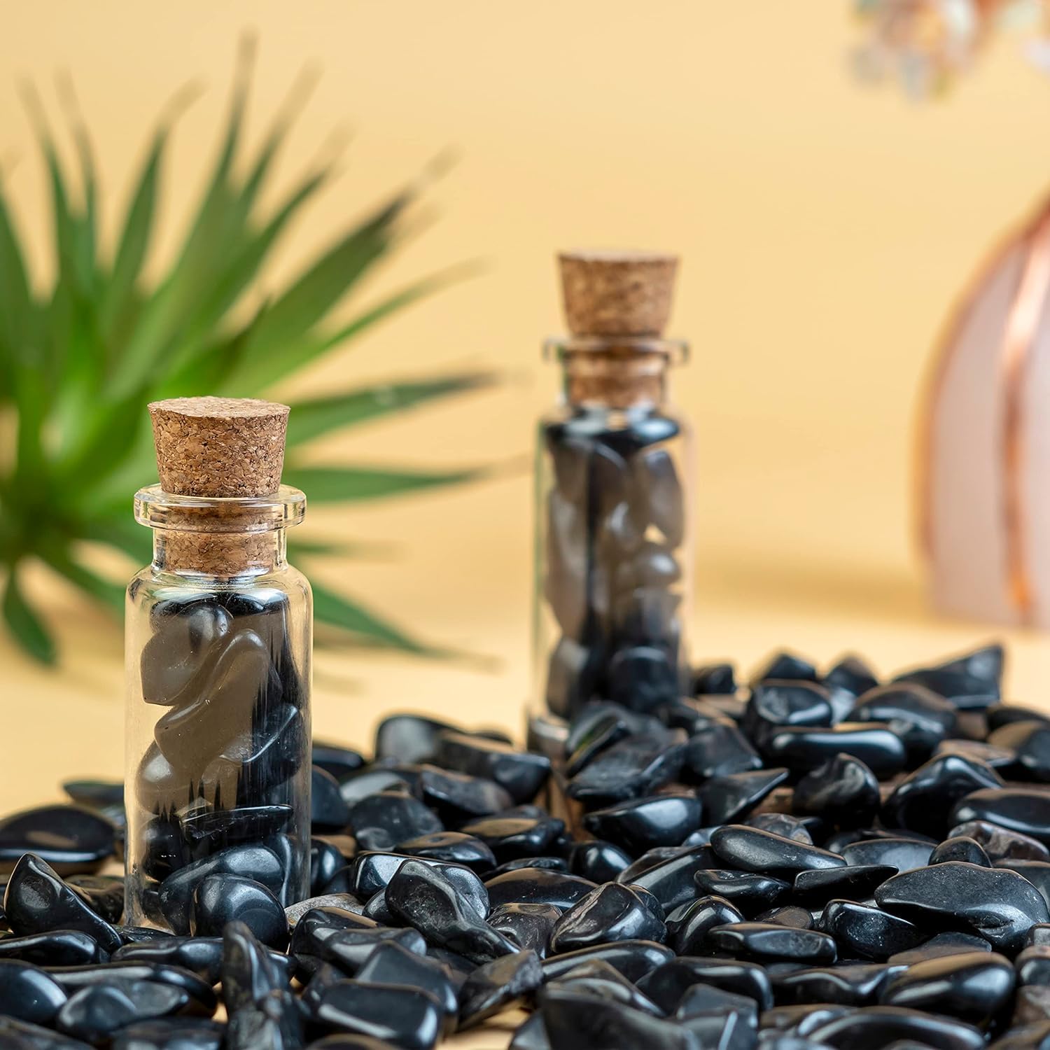 Natural Black Tourmaline Crystal Chips - 1 Lb Bulk Tumbled Gemstones for Reiki Healing, Witchcraft & Jewelry Making | Irregular Shaped Crushed Stones for Spiritual Protection, Energy Cleansing & DIY Crafts | Perfect Valentine's Gift for Crystal Lovers