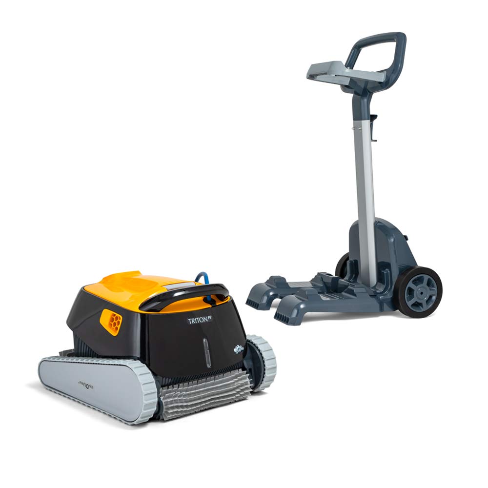 Dolphin Triton PS Robotic Pool Cleaner with Powerstream Technology - Upgraded Swivel & Caddy Included | Automatic In-Ground Pool Vacuum for Efficient Cleaning | Perfect for Home, Resort & Commercial Pools