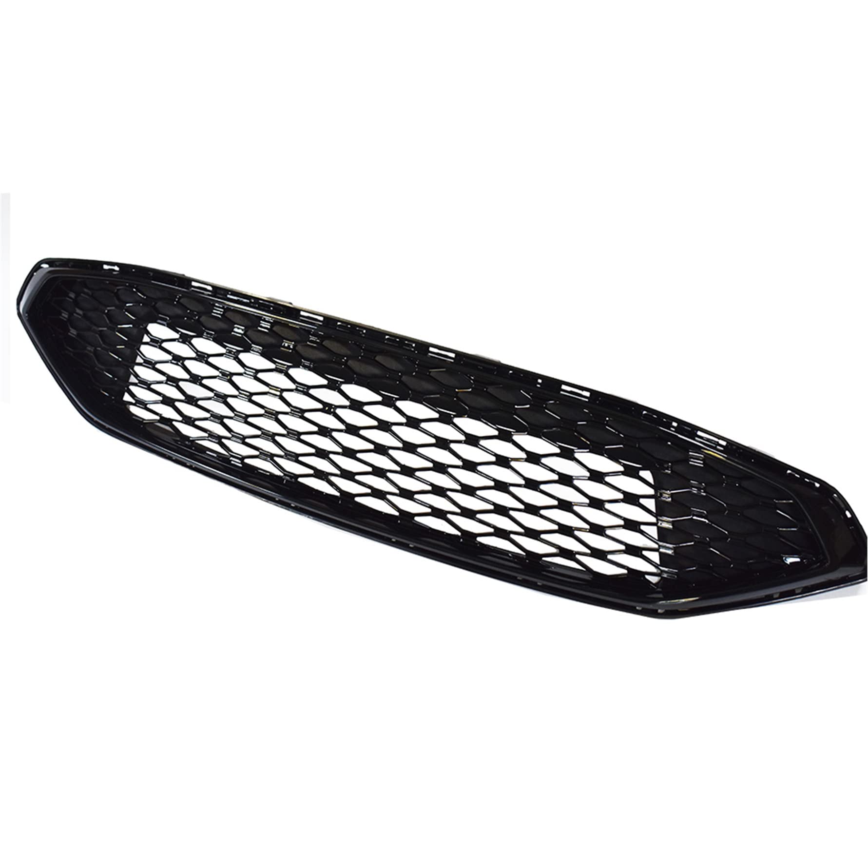 Honeycomb Gloss Black Front Hood Bumper Grill Cover Replacement for 2017-2018 Ford Fusion - Upgrade Your Car's Style & Protection for Daily Driving & Car Shows